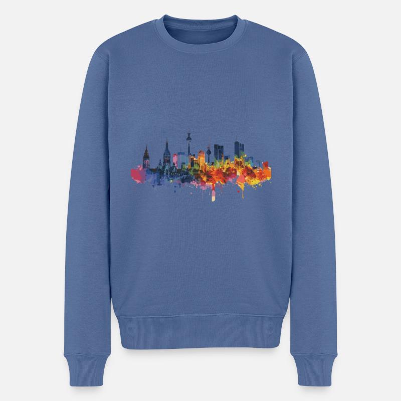 Merzig - Pull Premium bio Homme - bleu pigeon