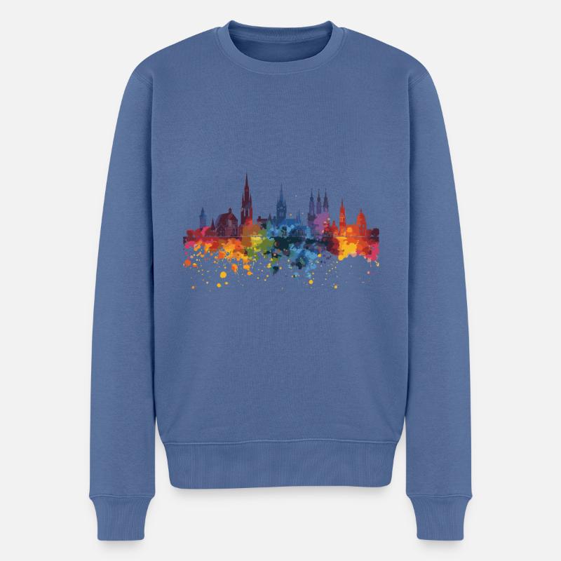 Mühlhausen_Thüringen - Pull Premium bio Homme - bleu pigeon
