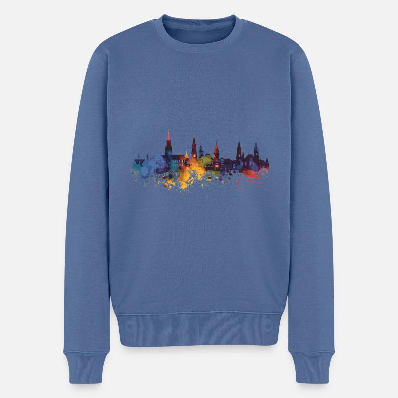 Neustadt an der Weinstraße - Männer Premium Bio Pullover - Taubenblau