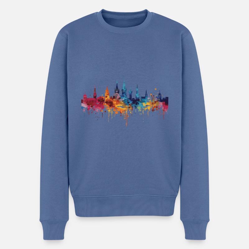 Norderstedt - Pull Premium bio Homme - bleu pigeon