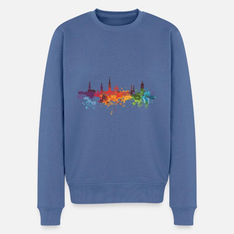 Offenburg - Pull Premium bio Homme - bleu pigeon