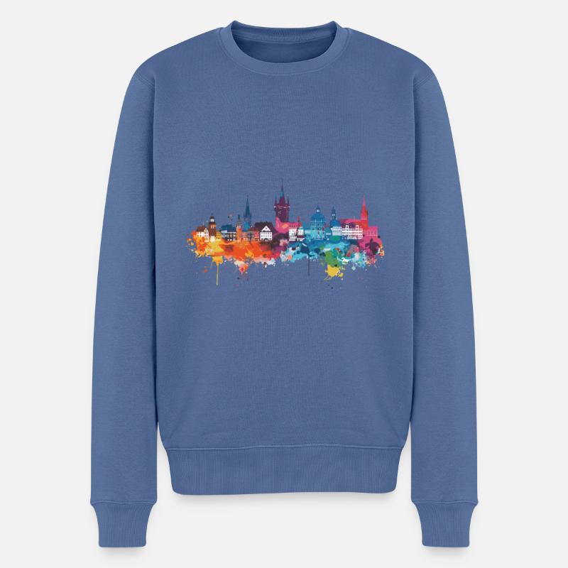 Pirmasens - Männer Premium Bio Pullover - Taubenblau