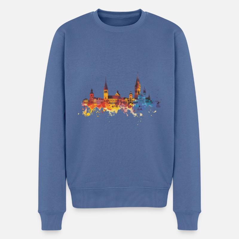 Speyer - Männer Premium Bio Pullover - Taubenblau