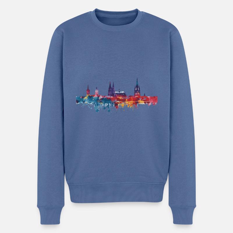 Stadtlohn - Pull Premium bio Homme - bleu pigeon