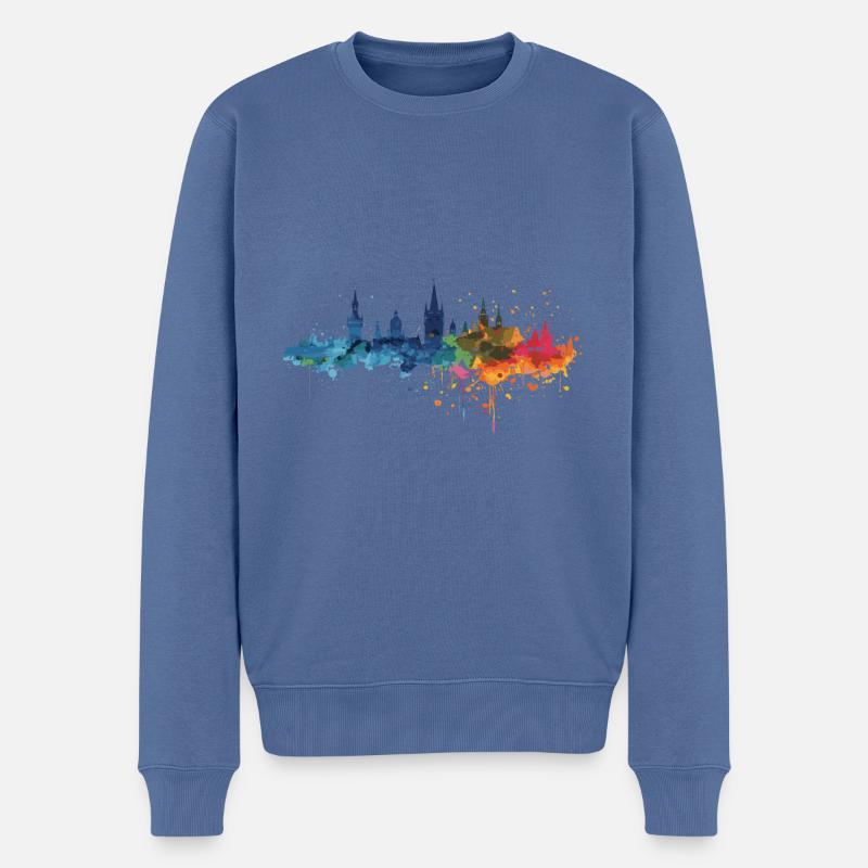 Wernigerode - Pull Premium bio Homme - bleu pigeon