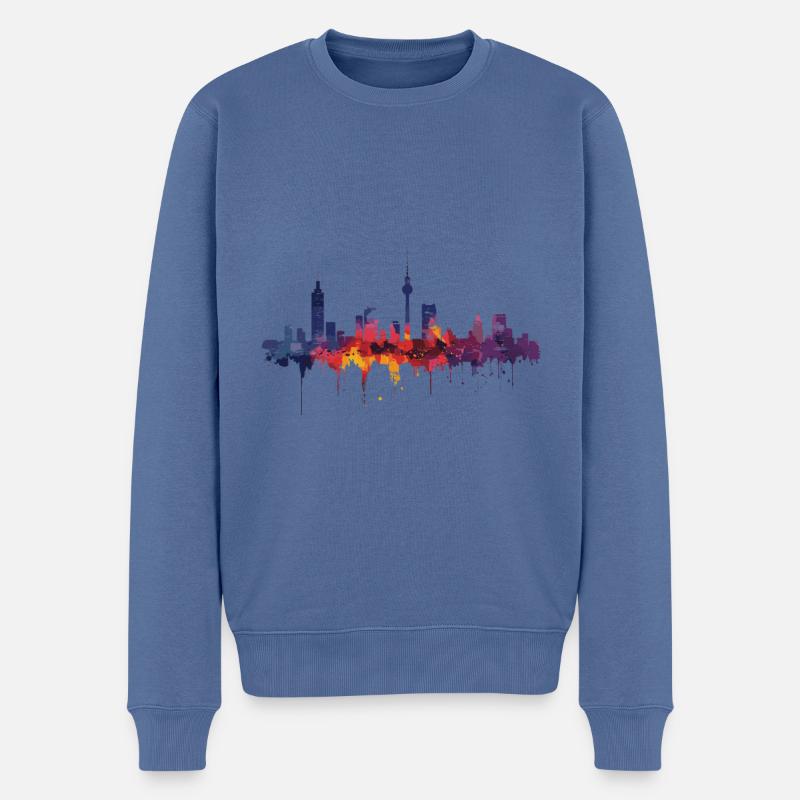 Weyhe - Pull Premium bio Homme - bleu pigeon