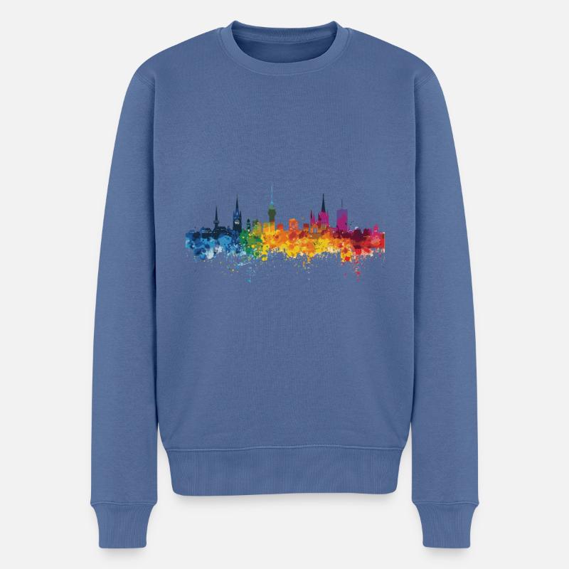 Bochum - Pull Premium bio Homme - bleu pigeon