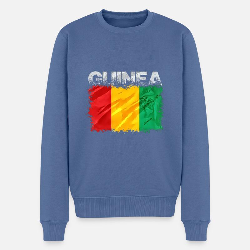Guinea - Männer Premium Bio Pullover - Taubenblau