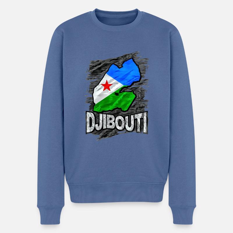 Djibouti - Pull Premium bio Homme - bleu pigeon