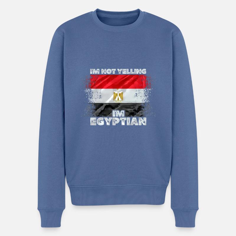 Égypte - Pull Premium bio Homme - bleu pigeon
