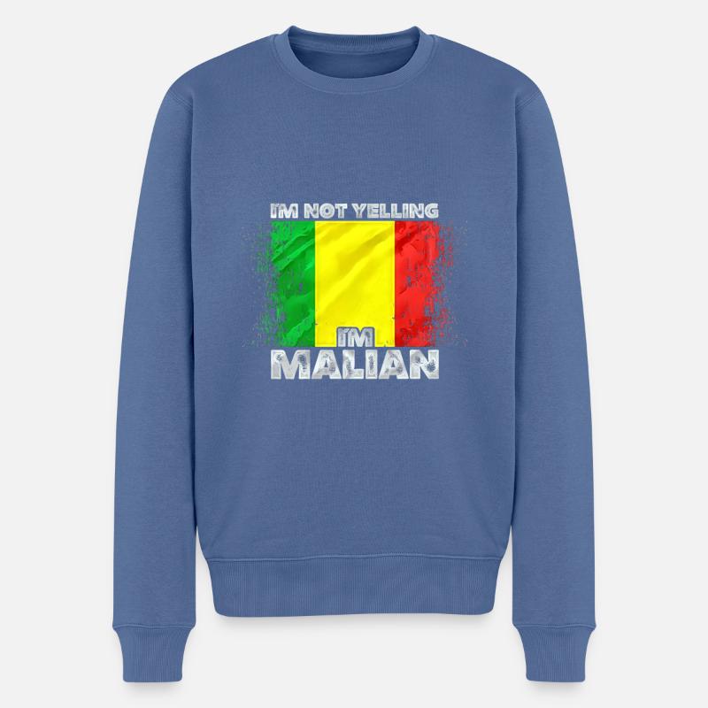 Mali - Pull Premium bio Homme - bleu pigeon