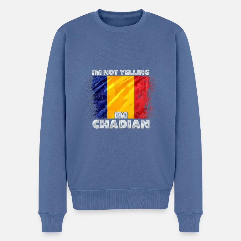 Tchad - Pull Premium bio Homme - bleu pigeon