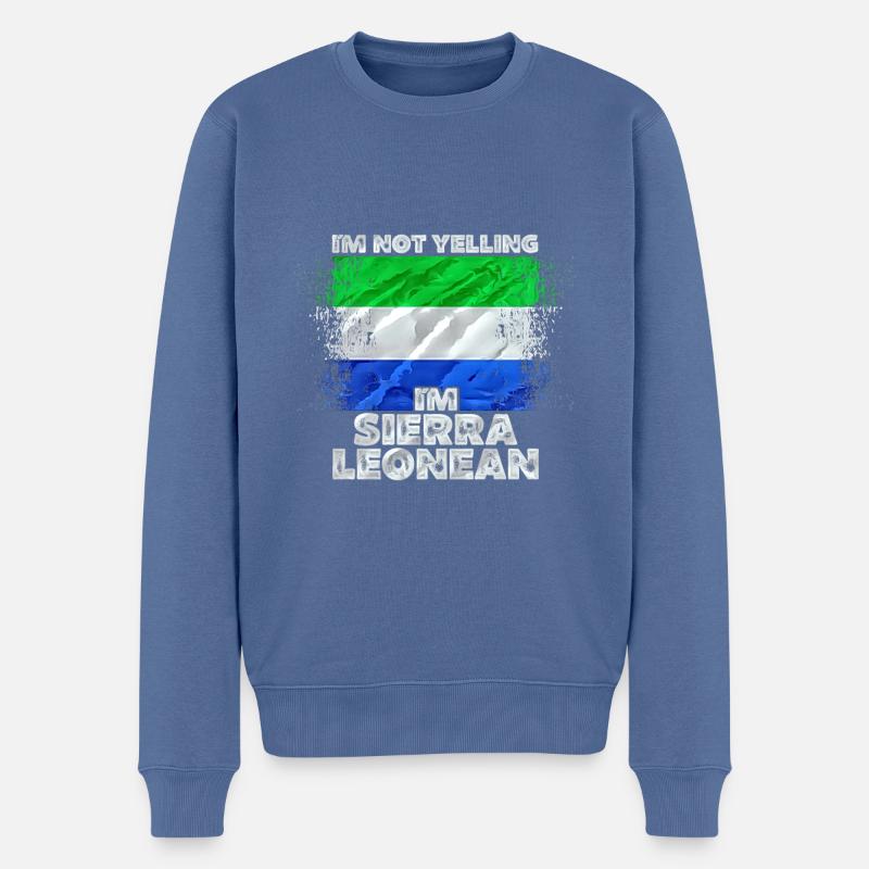 Sierra Leone - Pull Premium bio Homme - bleu pigeon