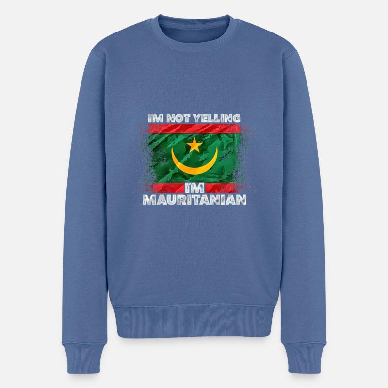 Mauretanien - Männer Premium Bio Pullover - Taubenblau