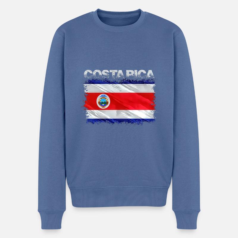 Costa Rica - Pull Premium bio Homme - bleu pigeon