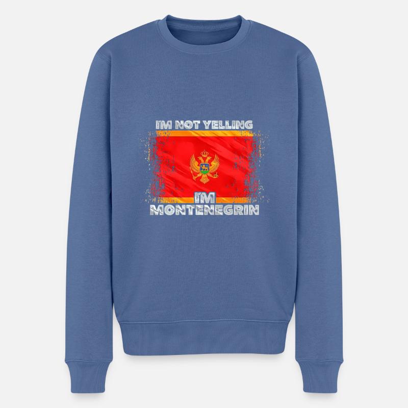 Montenegro - Männer Premium Bio Pullover - Taubenblau