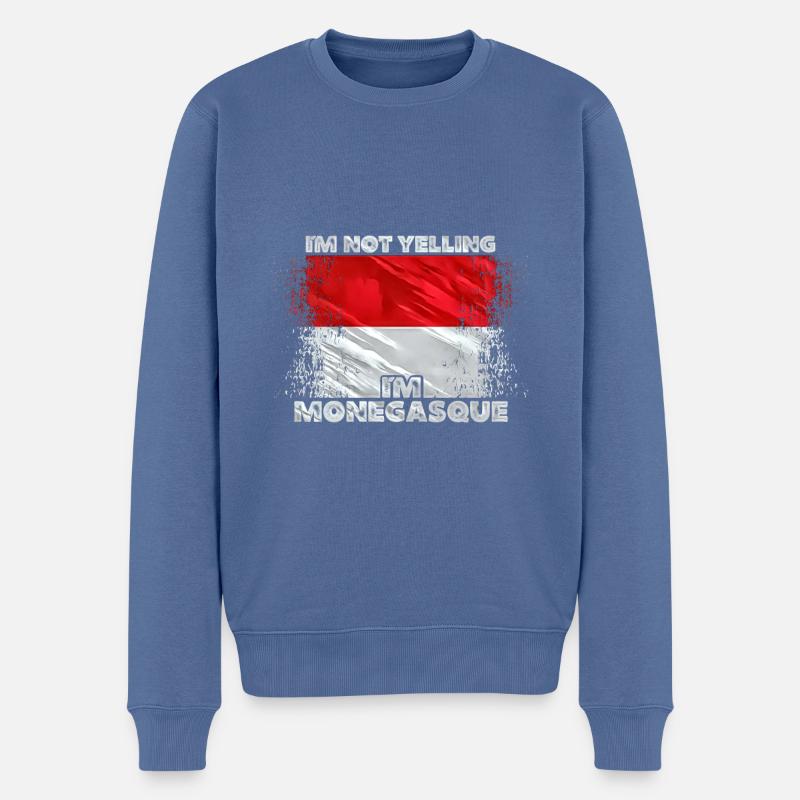 Monaco - Pull Premium bio Homme - bleu pigeon