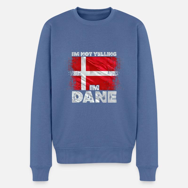 Danemark - Pull Premium bio Homme - bleu pigeon