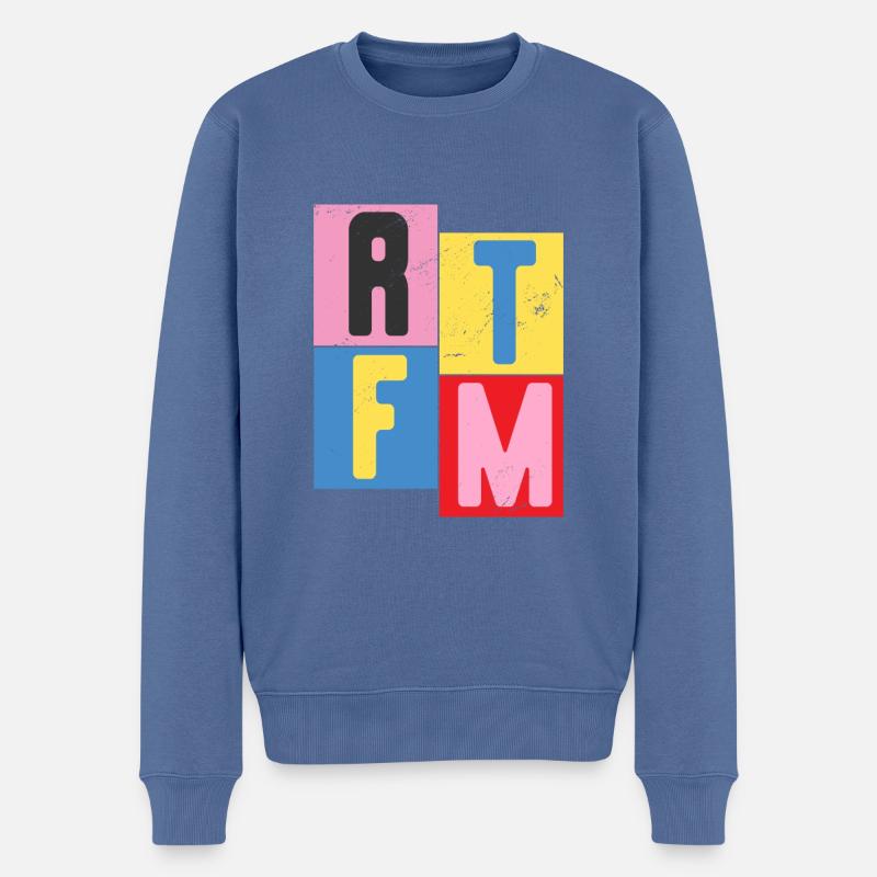 RTFM - Read the F.. Manual - Männer Premium Bio Pullover - Taubenblau