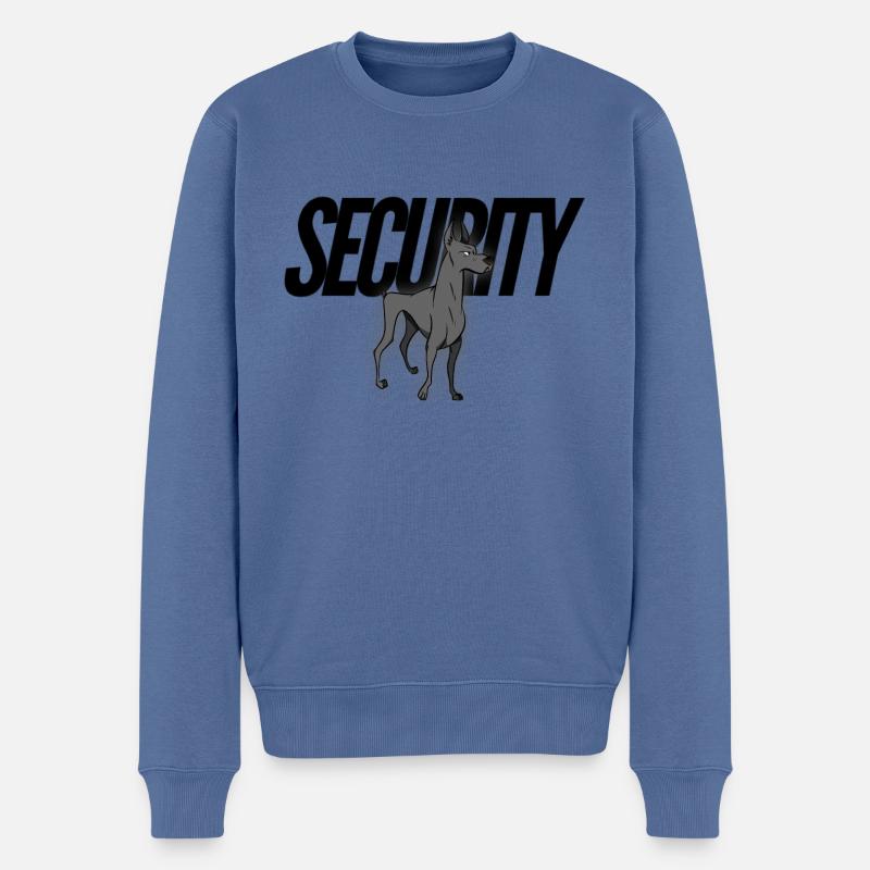 Security Dog - Männer Premium Bio Pullover - Taubenblau