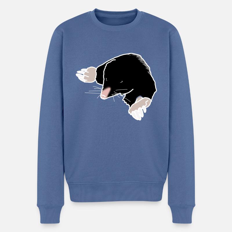 Taupe - Pull Premium bio Homme - bleu pigeon