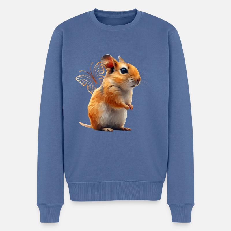 Gerbille - Pull Premium bio Homme - bleu pigeon