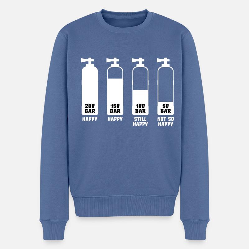 Tauchflasche Tauchen Taucher diving diver - Männer Premium Bio Pullover - Taubenblau
