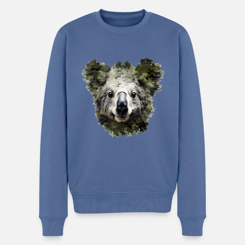 Koala - Pull Premium bio Homme - bleu pigeon