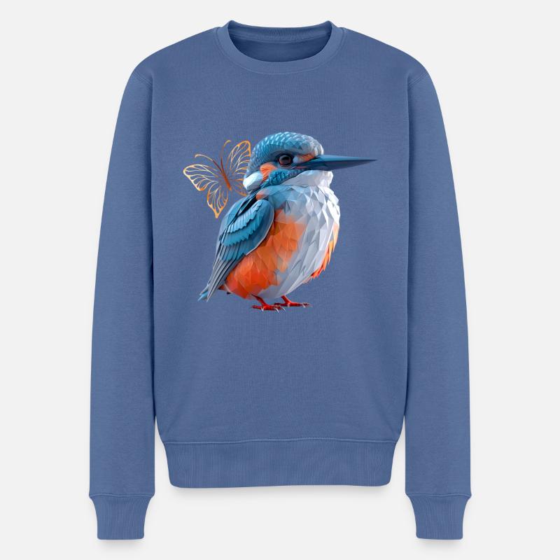 Martin-pêcheur - Pull Premium bio Homme - bleu pigeon