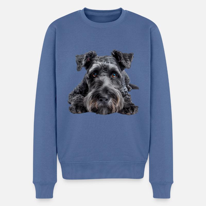 Kerry Blue Terrier - Männer Premium Bio Pullover - Taubenblau