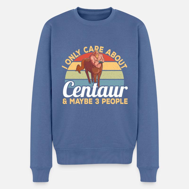 Phönix Zentaur Geschenk - Männer Premium Bio Pullover - Taubenblau
