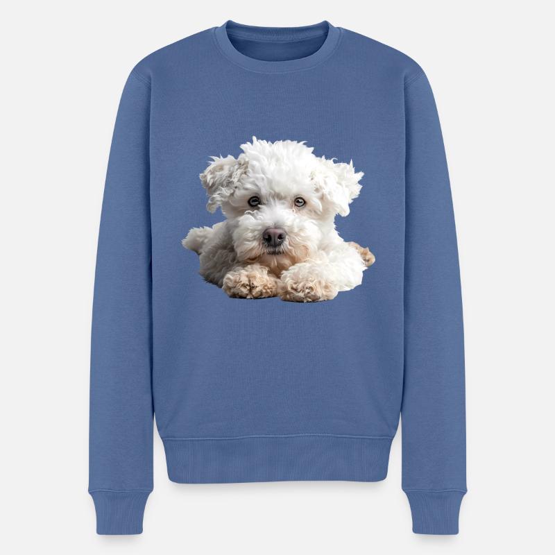 Bolognes - Pull Premium bio Homme - bleu pigeon