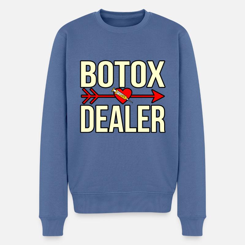 Botox - Männer Premium Bio Pullover - Taubenblau