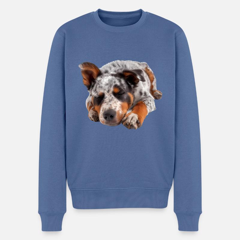 Bouvier australien - Pull Premium bio Homme - bleu pigeon