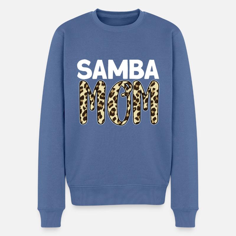 Samba - Männer Premium Bio Pullover - Taubenblau