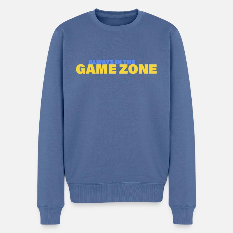 ZONE DE JEU - Pull Premium bio Homme - bleu pigeon