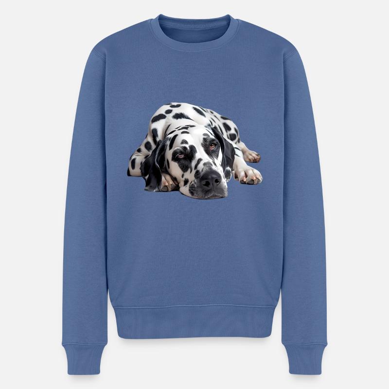 Dalmate - Pull Premium bio Homme - bleu pigeon