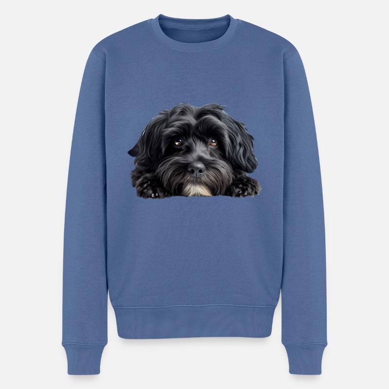 Havanese - Männer Premium Bio Pullover - Taubenblau