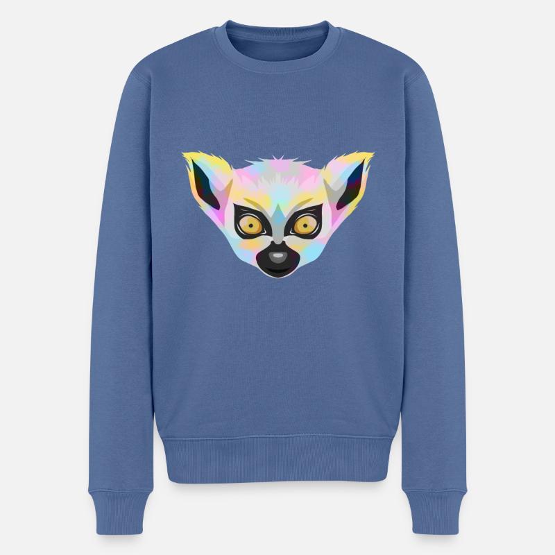 Lémurien - Pull Premium bio Homme - bleu pigeon