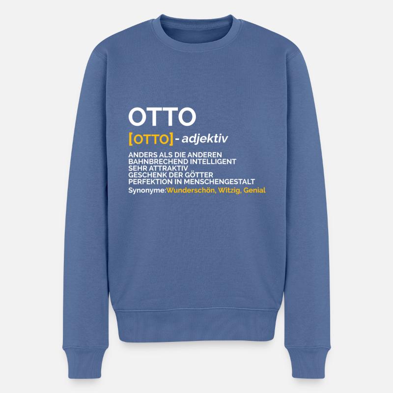Otto - Männer Premium Bio Pullover - Taubenblau