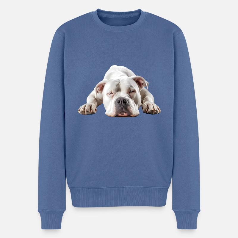 Dogue Argentin - Pull Premium bio Homme - bleu pigeon