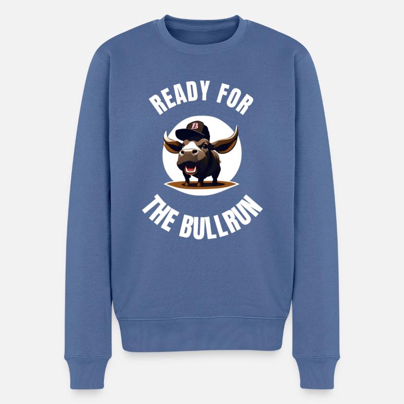 Ready for the bullrun tshirt cryptos - Pull Premium bio Homme - bleu pigeon