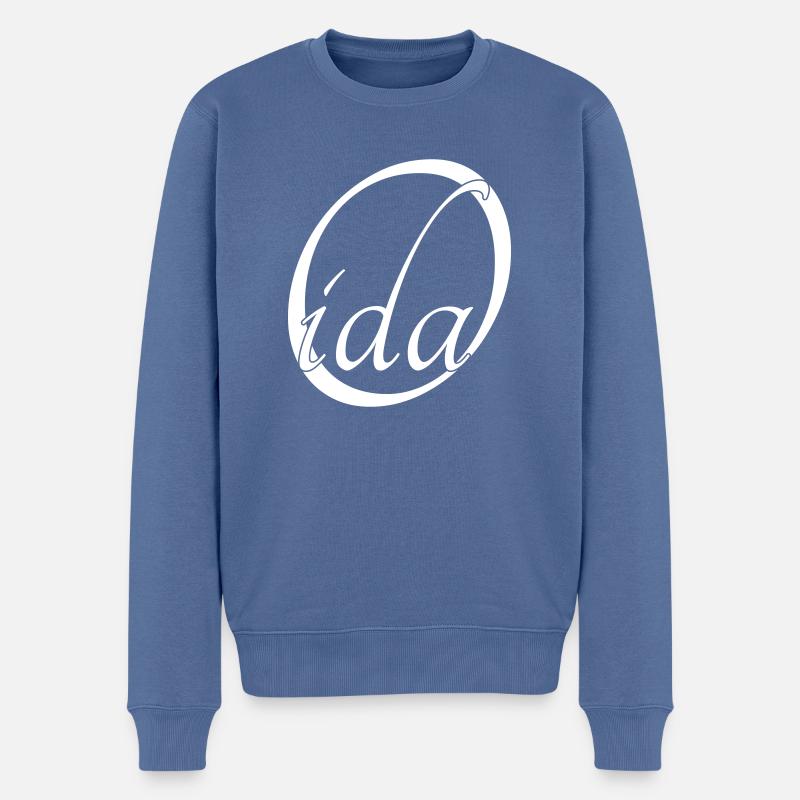 Oida Bayern - Männer Premium Bio Pullover - Taubenblau