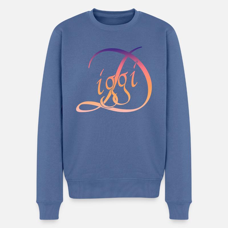 Diggi - Männer Premium Bio Pullover - Taubenblau