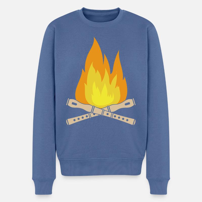 Hot Cross Buns - Männer Premium Bio Pullover - Taubenblau