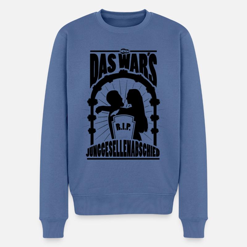 Junggesellenabschied RIP Grabstein Das Wars JGA - Männer Premium Bio Pullover - Taubenblau