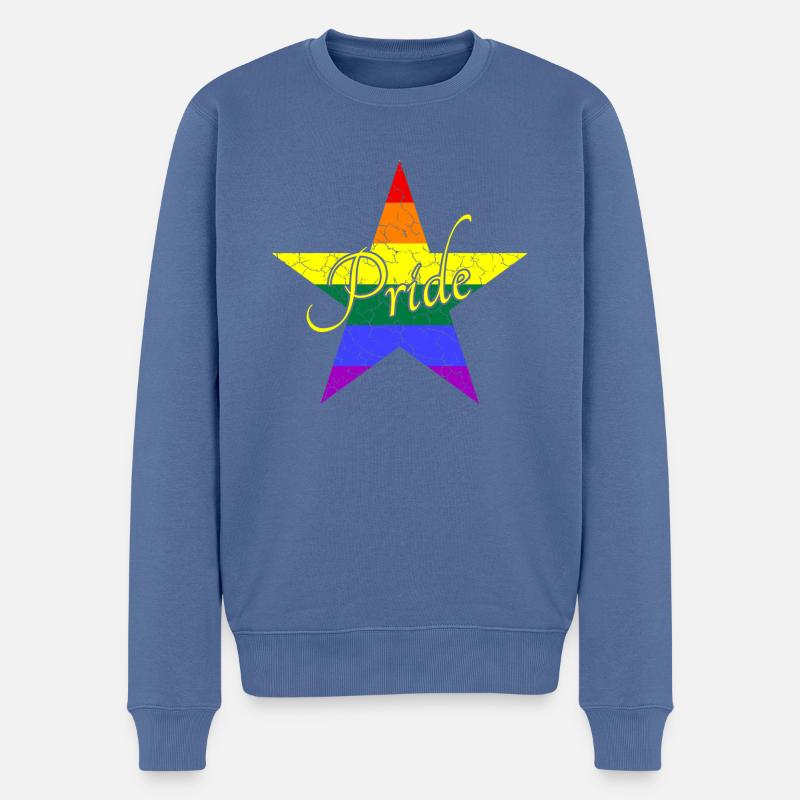LGBTQ Pride - Männer Premium Bio Pullover - Taubenblau