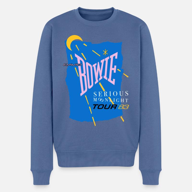 David Bowie Serious Moonlight Tour '83 - Männer Premium Bio Pullover - Taubenblau