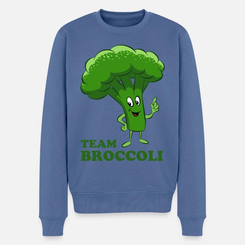 Équipe Brocoli - Légumes, végétarien, végétalien - Pull Premium bio Homme - bleu pigeon