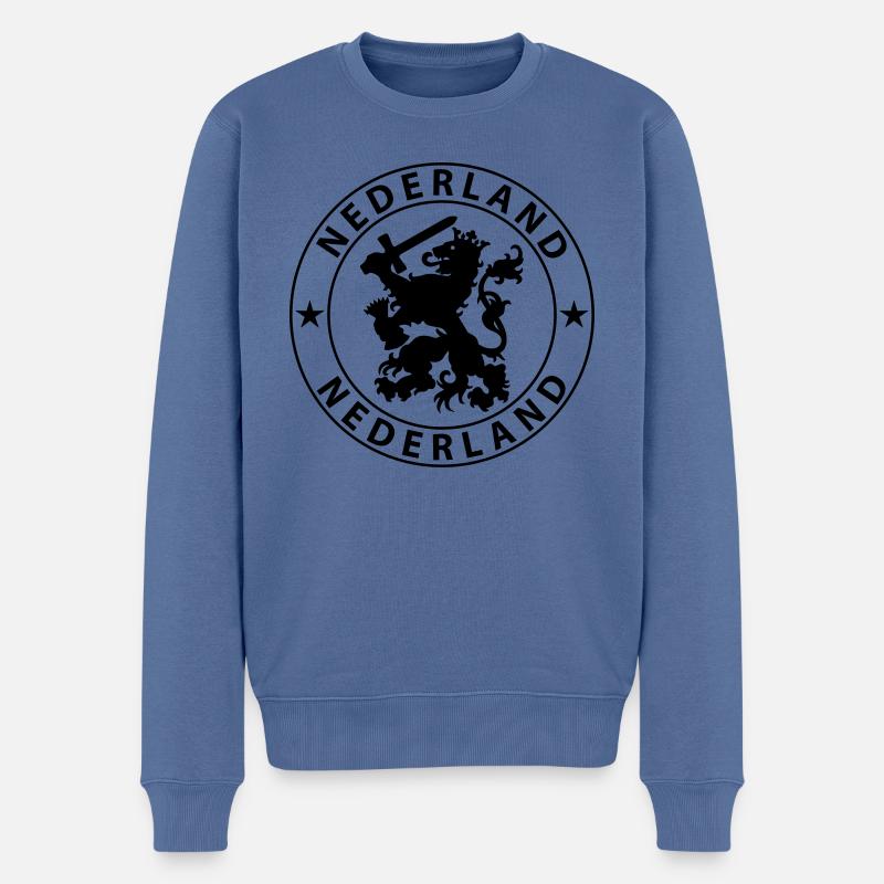 Niederlande Wappen - Pull Premium bio Homme - bleu pigeon